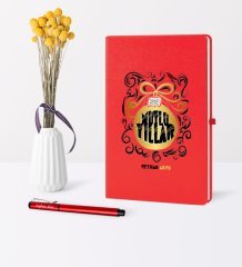 Kişiye Özel Yılbaşı Mutlu Yıllar Temalı Kırmızı Defter Kalem Seti - 9
