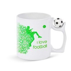 Kişiye Özel Futbol Toplu Beyaz Kupa Bardak