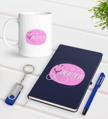 Kişiye Özel Doktor Temalı Lacivert Defter Kalem Kupa 32gb USB Bellek Hediye Seti-15