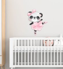 BK Gift Sevimli Panda Tasarımlı Çocuk Odası Ahşap Duvar Süsü-1