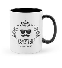 Kişiye Özel Yılın En İyi Dayısı Siyah Kupa Bardak