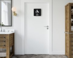 BK Home Engelli WC Kapı Yönlendirme Levhası