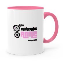 Kişiye Özel Mühendis Anne Pembe Kupa Bardak - 1