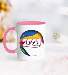 BK Gift Kişiye Özel 2023 Mutlu Yıllar Pembe Kupa ve Kar Tanesi Kolye-10
