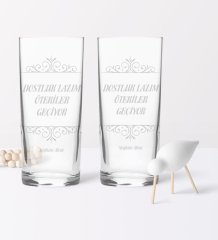 Kişiye Özel İkili Dostluk Lazım Ötekiler Geçiyor Rakı Bardağı Seti