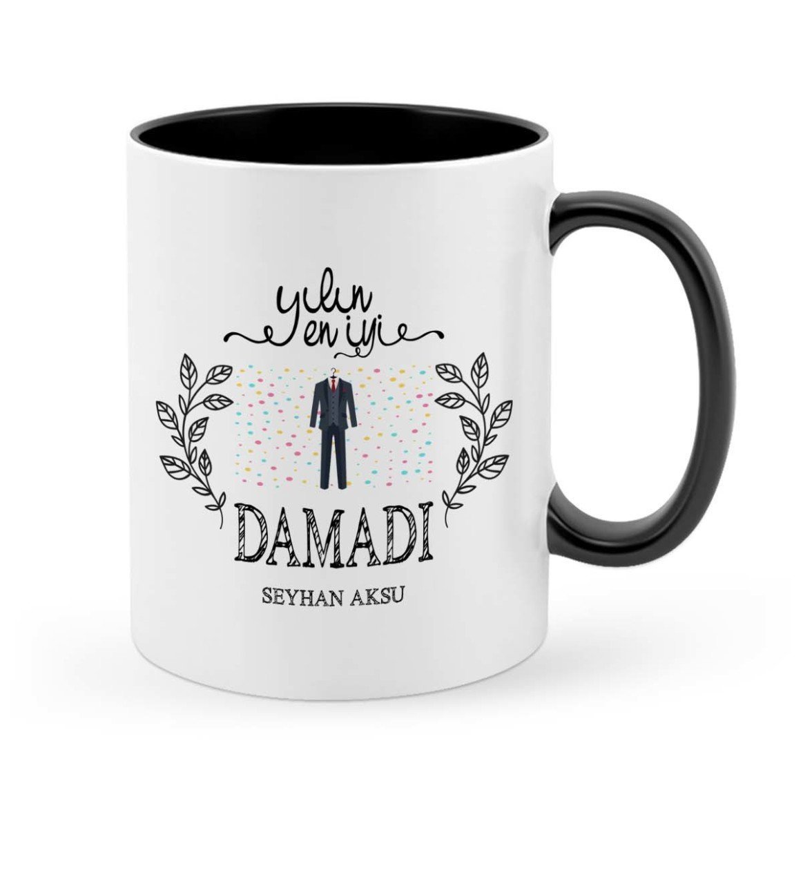Kişiye Özel Yılın En İyi Damadı Siyah Kupa Bardak