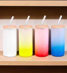 BK Gift Esprili Tasarım Kırmızı Renk Pipetli Buzlu Cam Bardak 600ml - 12, Arkadaşa Hediye, Doğum Günü Hediyesi