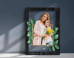 BK Gift Kişiye Özel Anneler Günü Fotoğraflı 3D Ahşap Tablo, Anneye Hediye, Anneler Günü Hediyesi-4