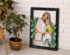 BK Gift Kişiye Özel Anneler Günü Fotoğraflı 3D Ahşap Tablo, Anneye Hediye, Anneler Günü Hediyesi-4