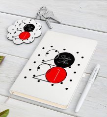 BK Gift Kişiye Özel 2023 Mutlu Yıllar Beyaz Defter Kalem ve Anahtarlık Hediye Seti-15