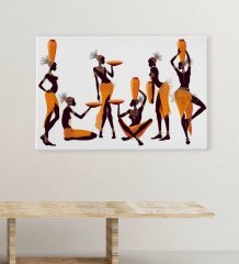 BK Gift African Woman Tasarımlı Kanvas Tablo 70x100cm-1