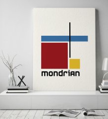 Mondrian Tasarımlı Kanvas Tablo 70x100cm