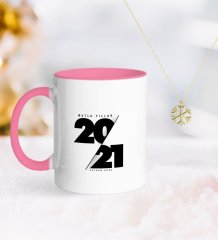 BK Gift Kişiye Özel 2023 Mutlu Yıllar Pembe Kupa ve Kar Tanesi Kolye-9