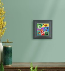 BK Gift Pop Art Tasarımlı Ahşap Çerçeveli Taş Duvar Dekoru-3