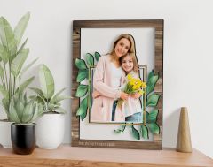 BK Gift Kişiye Özel Anneler Günü Fotoğraflı 3D Ahşap Tablo, Anneye Hediye, Anneler Günü Hediyesi-3