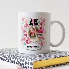 Kişiye Özel Aşk Tasarımlı Beyaz Kupa Bardak - 3