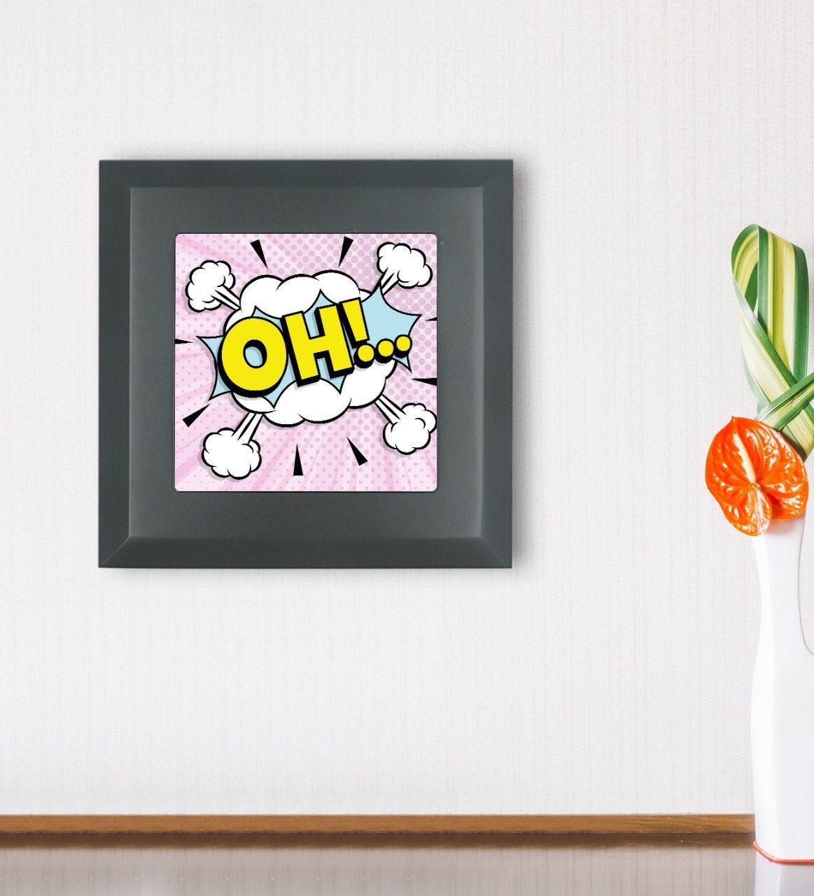 BK Gift Pop Art Tasarımlı Ahşap Çerçeveli Taş Duvar Dekoru-2