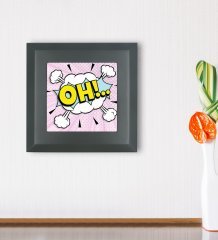 BK Gift Pop Art Tasarımlı Ahşap Çerçeveli Taş Duvar Dekoru-2