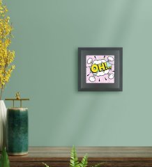 BK Gift Pop Art Tasarımlı Ahşap Çerçeveli Taş Duvar Dekoru-2