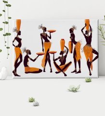 BK Gift African Woman Tasarımlı Kanvas Tablo 30x50cm-1