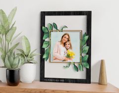 BK Gift Kişiye Özel Anneler Günü Fotoğraflı 3D Ahşap Tablo, Anneye Hediye, Anneler Günü Hediyesi-1