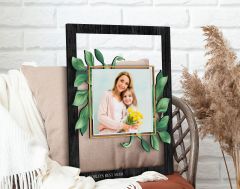 BK Gift Kişiye Özel Anneler Günü Fotoğraflı 3D Ahşap Tablo, Anneye Hediye, Anneler Günü Hediyesi-1