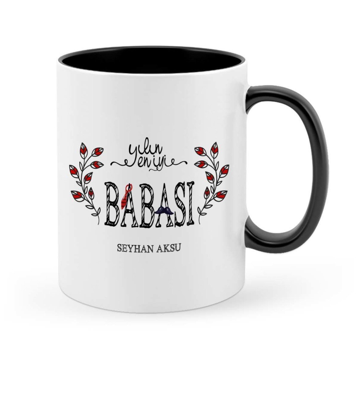 Kişiye Özel Yılın En İyi Babası Siyah Kupa Bardak - 3