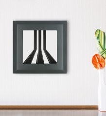 BK Gift Piyano Tuşları Tasarımlı Ahşap Çerçeveli Taş Duvar Dekoru-2