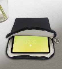 BK Gift Modern Art Tasarımlı Taşınabilir Koruyucu Tablet Kılıfı & Organizer Çanta - Siyah-3