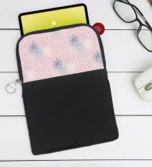 BK Gift Modern Art Tasarımlı Taşınabilir Koruyucu Tablet Kılıfı & Organizer Çanta - Siyah-3