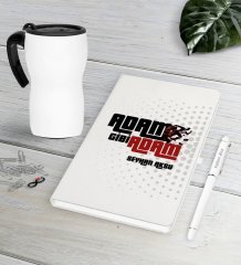 Kişiye Özel Adam Gibi Adam Beyaz Defter Kalem Termos Mug Seti