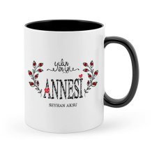 Kişiye Özel Yılın En İyi Annesi Siyah Kupa Bardak - 3
