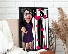 BK Gift Kişiye Özel Anneler Günü Karikatürlü 3D Ahşap Tablo, Anneye Hediye, Anneler Günü Hediyesi-8