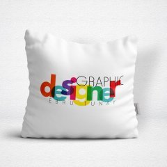 Kişiye Özel Grafik Tasarımcı Temalı Dekoratif Beyaz Yastık - 4