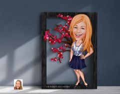 BK Gift Kişiye Özel Anneler Günü Karikatürlü 3D Ahşap Tablo, Anneye Hediye, Anneler Günü Hediyesi-7