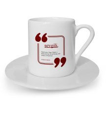 Kişiye Özel Sevgili Türk Kahvesi Fincanı - 3