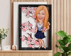 BK Gift Kişiye Özel Anneler Günü Karikatürlü 3D Ahşap Tablo, Anneye Hediye, Anneler Günü Hediyesi-6