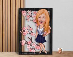 BK Gift Kişiye Özel Anneler Günü Karikatürlü 3D Ahşap Tablo, Anneye Hediye, Anneler Günü Hediyesi-6