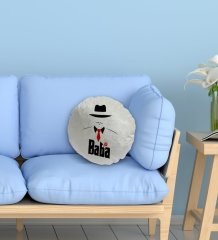 BK Gift Baba Godfather Tasarımlı Yuvarlak Dekoratif Kırlent Yastık-17