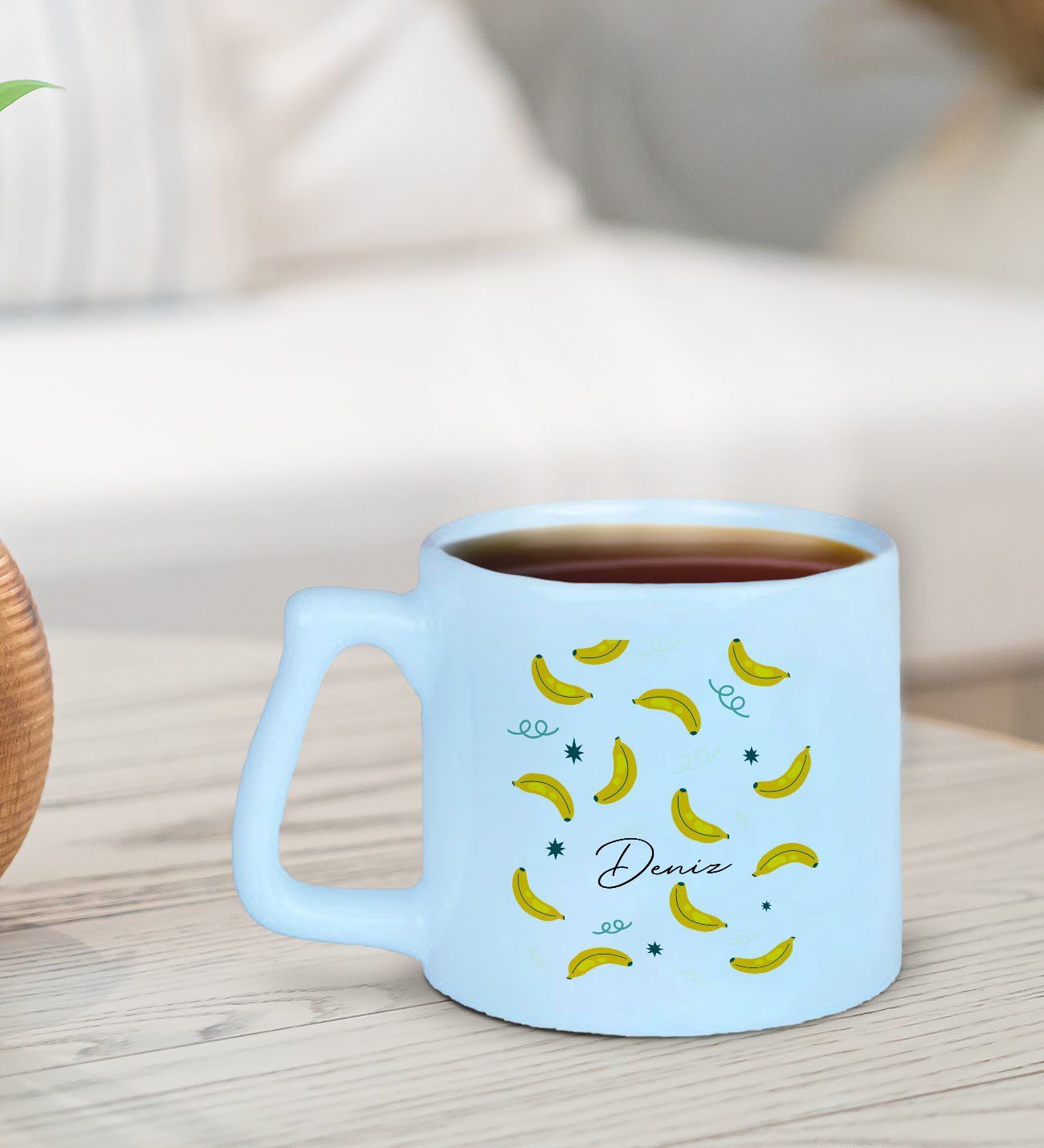 BK Gift Kişiye Özel İsimli Pastel Mavi Middle Kupa Bardak-16, Arkadaşa Hediye, Ev Hediyesi, Doğum Günü Hediyesi, Ofis Hediyesi
