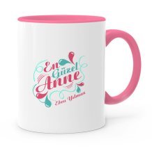 Kişiye Özel En Güzel Anne Pembe Kupa Bardak - 1