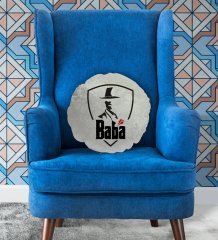 BK Gift Baba Godfather Tasarımlı Yuvarlak Dekoratif Kırlent Yastık-15