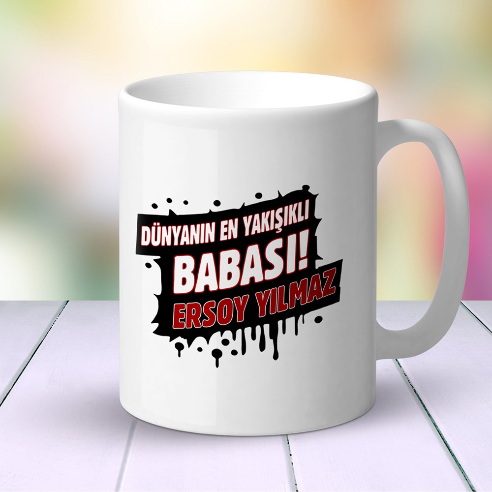 Kişiye Özel Beyaz Kupa Bardak (Babalar Günü Temalı) 32