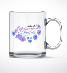 Kişiye Özel Öğretmenler Gününüz Kutlu Olsun Cam Kupa Bardak - 3