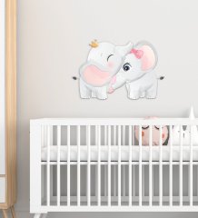 BK Gift Sevimli Fil Tasarımlı Çocuk Odası Ahşap Duvar Süsü-2