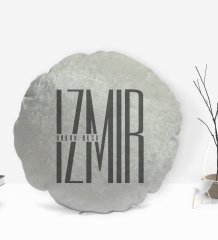 Kişiye Özel İsimli İzmir Tasarımlı Yuvarlak Dekoratif Kırlent Yastık-1