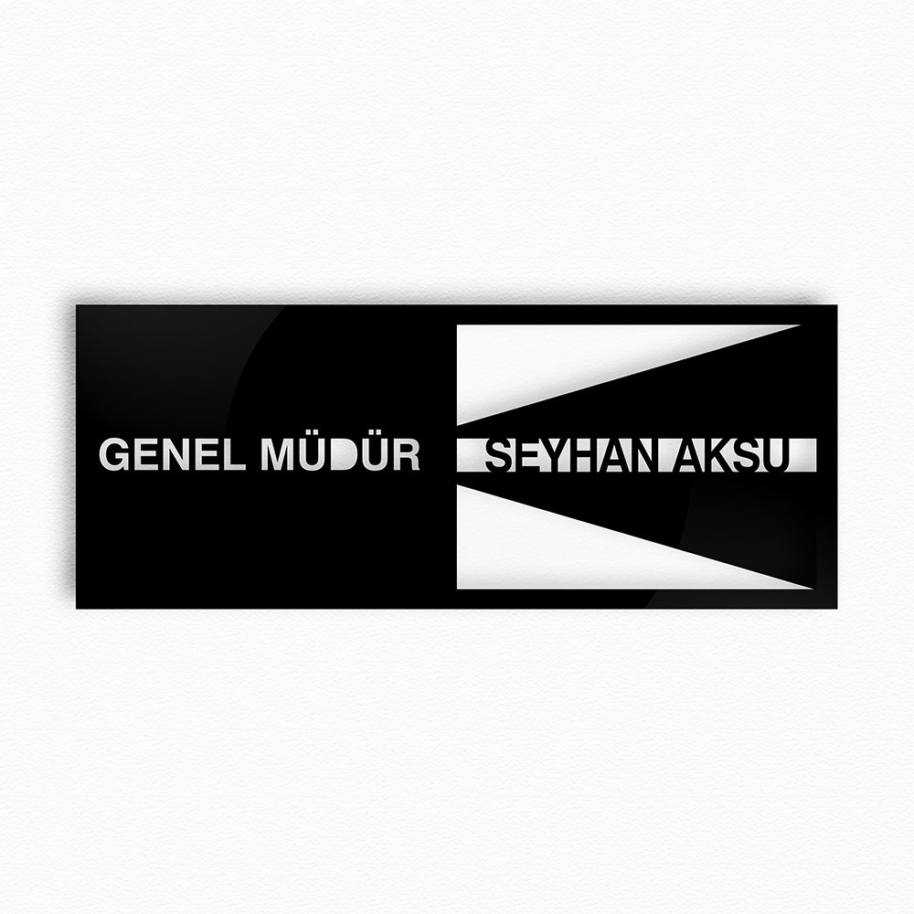 Kişiye Özel Genel Müdür Duvar & Kapı İsimliği (Model 2)