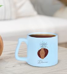BK Gift Kişiye Özel İsimli Pastel Mavi Middle Kupa Bardak-11, Arkadaşa Hediye, Ev Hediyesi, Doğum Günü Hediyesi, Ofis Hediyesi