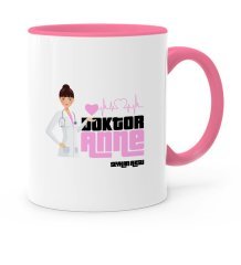 Kişiye Özel Doktor Anne Pembe Kupa Bardak - 1