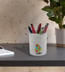 BK Gift Kişiye Özel Çapa Tasarımlı Beyaz Akrilik Kalemlik - Model 4